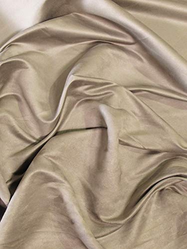 Premium Microfiber Suede Upholstery Fabric - Soft DIY Material for Jeans, Shoes, Couches & Drapes (Platinum, 1 Yard) - Perfect for Home Decor, Fashion Accessories & Craft Projects