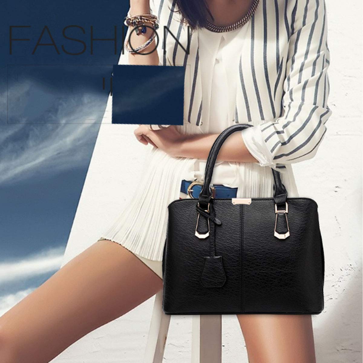 Stylish Women's PU Leather Handbags - Fashionable Top Handle Satchel & Shoulder Tote Purses for Ladies | Perfect for Work, Travel & Everyday Use
