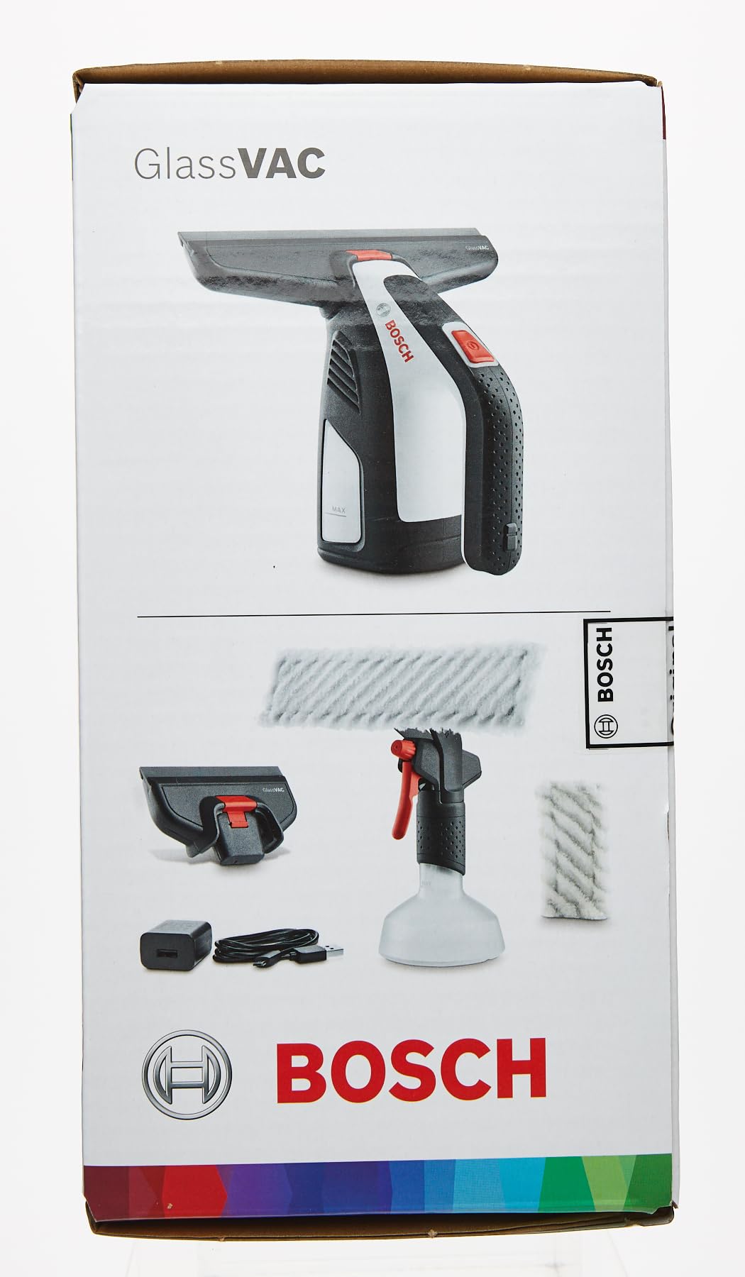 Bosch GlassVAC Cordless Window Vacuum Cleaner - Powerful Battery-Powered Glass Cleaner for Streak-Free Windows, Mirrors & Shower Doors - Perfect for Home, Office & Car Cleaning