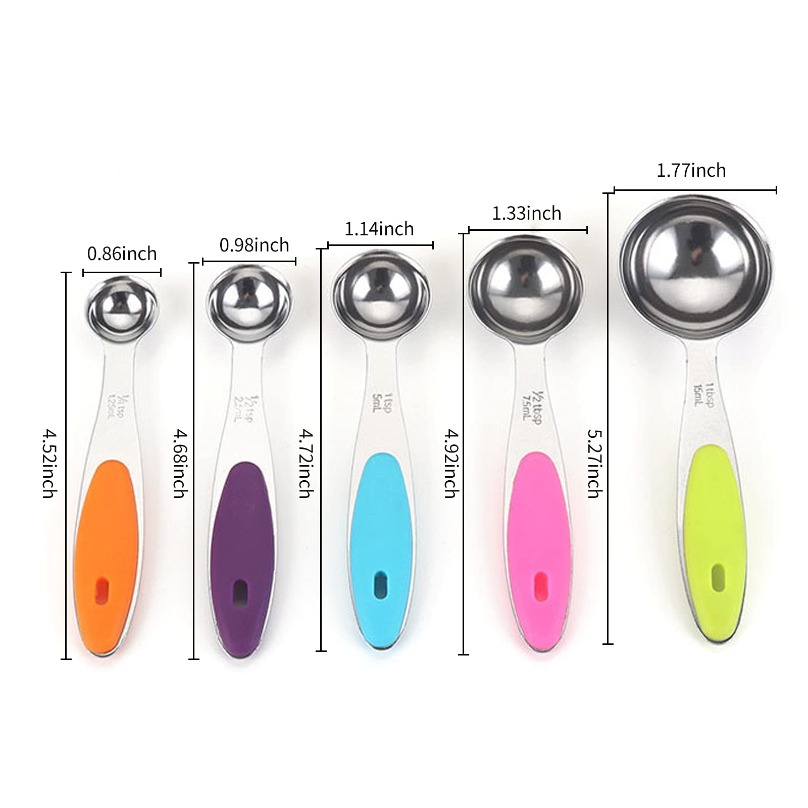 Ankeer 10-Piece Stainless Steel Measuring Cups and Spoons Set - Heat-Resistant for Dry & Liquid Ingredients - Essential Baking & Cooking Utensils for Kitchen, Meal Prep, and Professional Chefs
