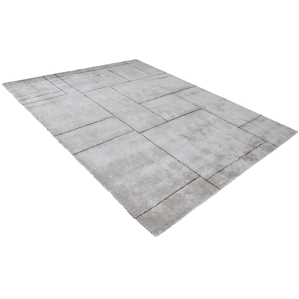 Hand-Knotted Diamond Pattern Area Rug - Luxurious & Durable for Living Room, Bedroom, or Office Decor
