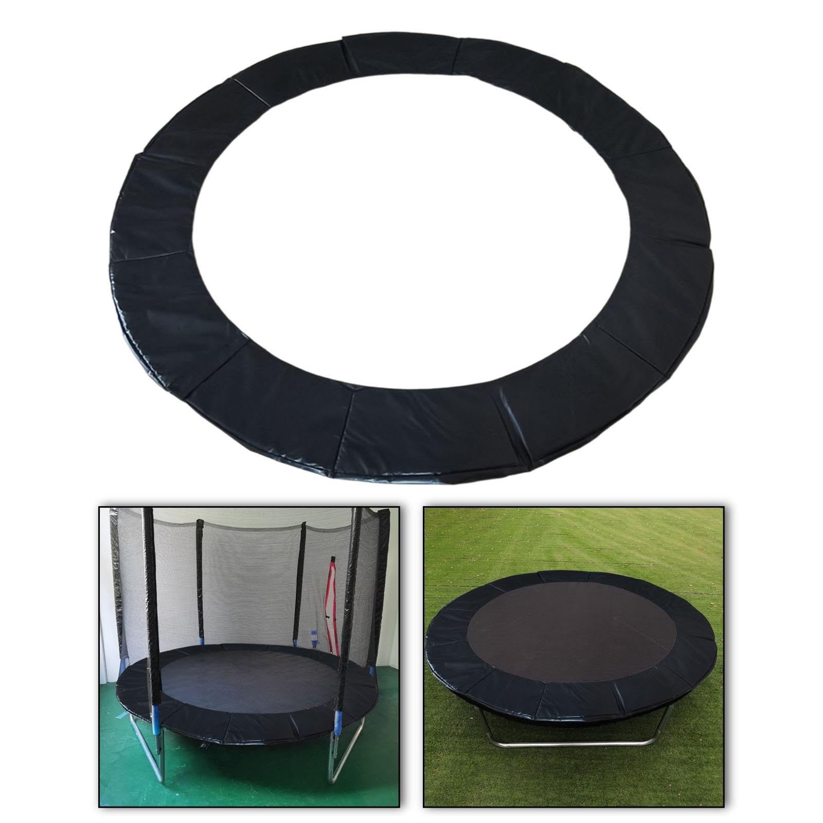 Premium Trampoline Spring Cover - Heavy Duty Edge Protection Pad for Standard Trampolines | Thick Black Safety Padding | Perfect for Backyard, Park & Gym Use