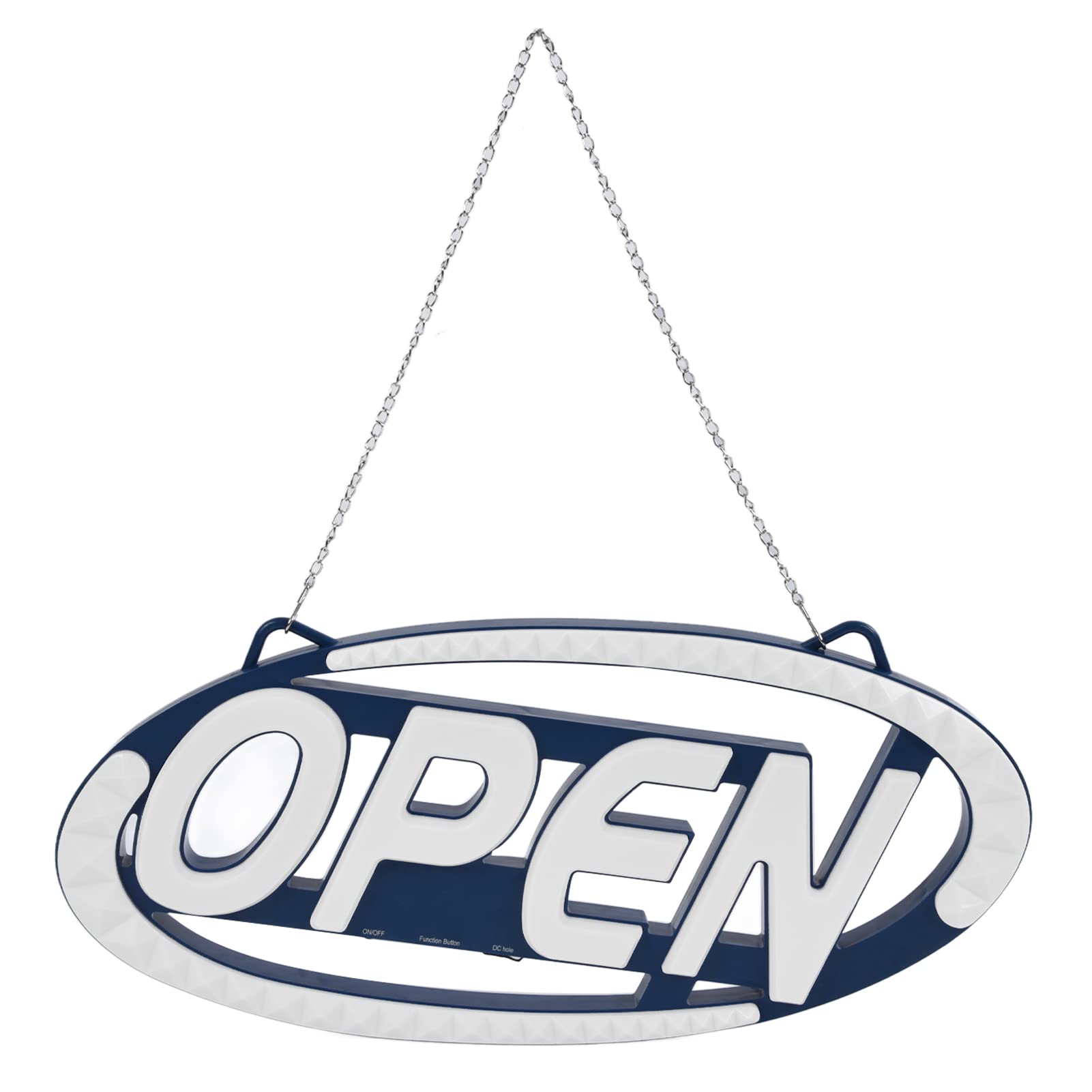 Remote Control LED Open Sign for Shop & Bar - Safe Dynamic Electric Advertisement Board with Timer, 100-240V (Blue) - Perfect for Storefronts, Restaurants & Nightclubs - US Compliant