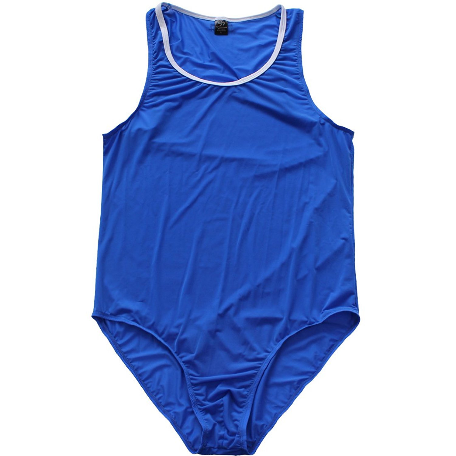 Igeon Men's Soft Smooth Workout Swimsuit - Quick Dry Gym Bodysuit Jumpsuit for Swimming, Fitness & Beach Activities
