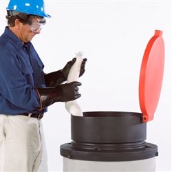 Drum Funnel with Lid for Open Head Drums - LDPE Plastic Chemical-Resistant Pouring Spout | Perfect for Industrial, Automotive & Home Use