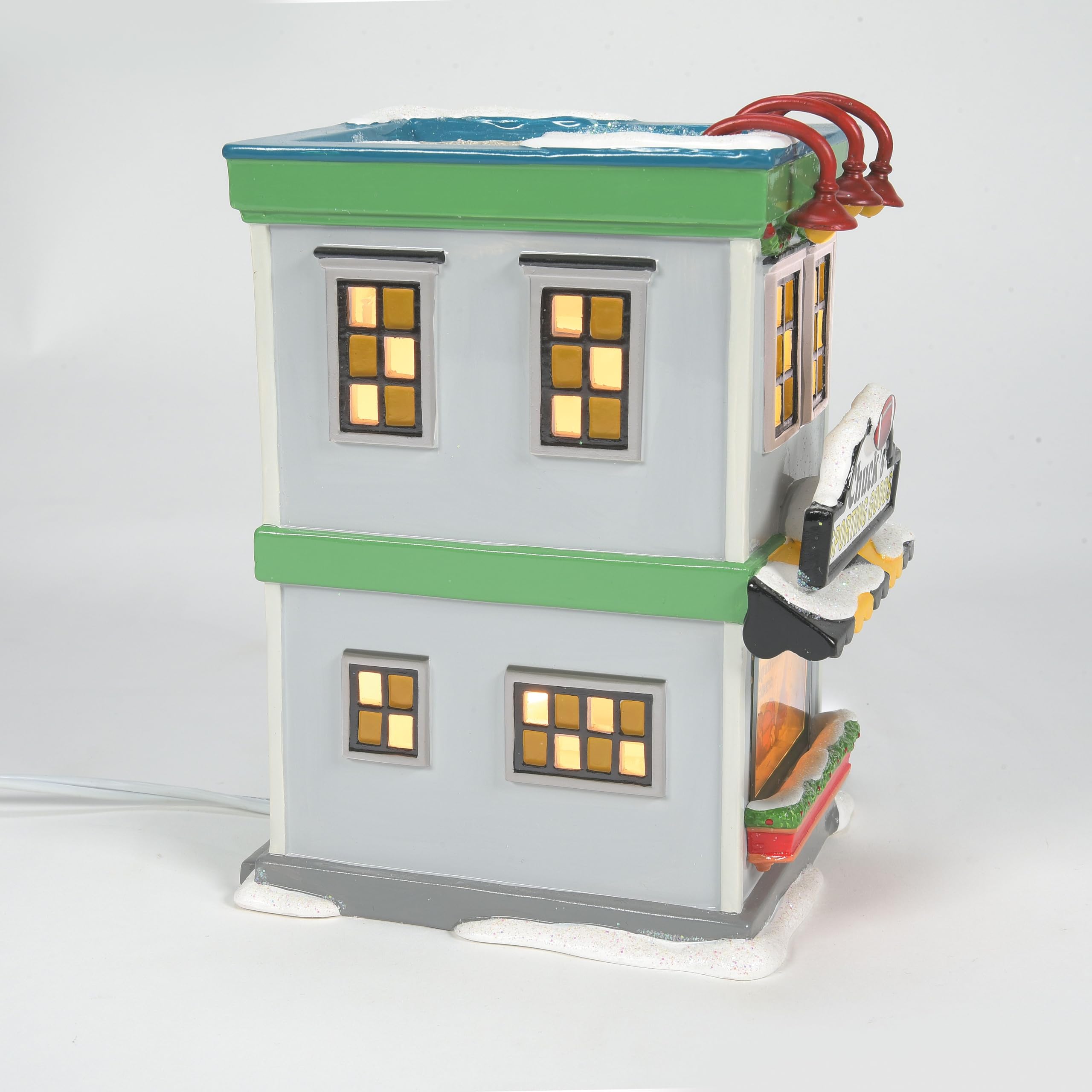 Department 56 Peanuts Village Chuck's Sporting Goods Store Lit Building - 6.81