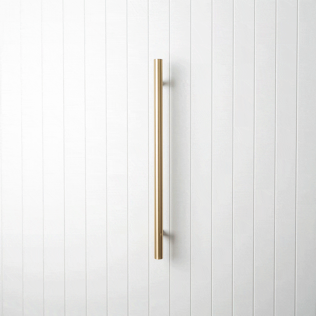 Premium Heated Towel Rail in Brushed Brass - Warm & Dry Bath Towels Fast - Perfect for Bathroom, Spa & Luxury Home Use
