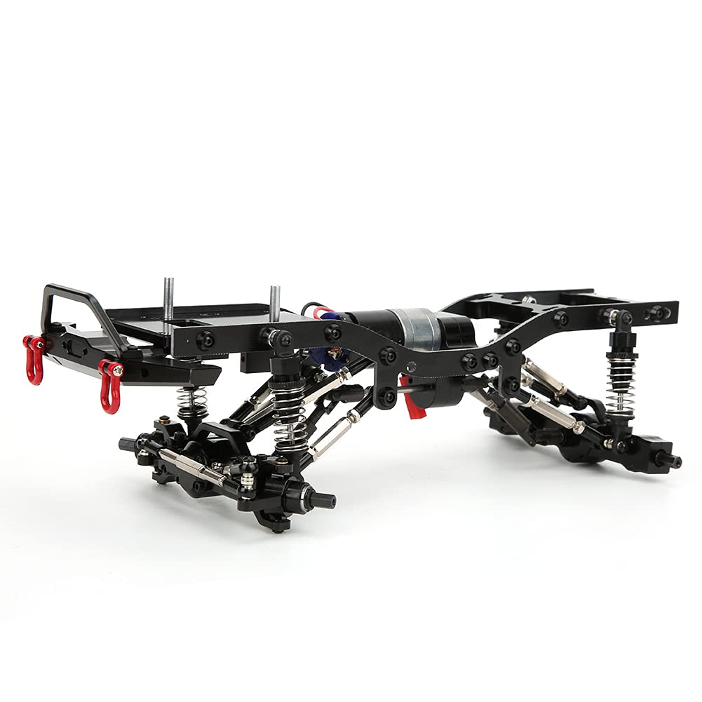 WPL RC Car Frame Kit - Metal Chassis Body Frame for WPL RC Cars (Black S-WPL-C14BL) | Durable Upgrade Part for Off-Road & Crawler RC Vehicles