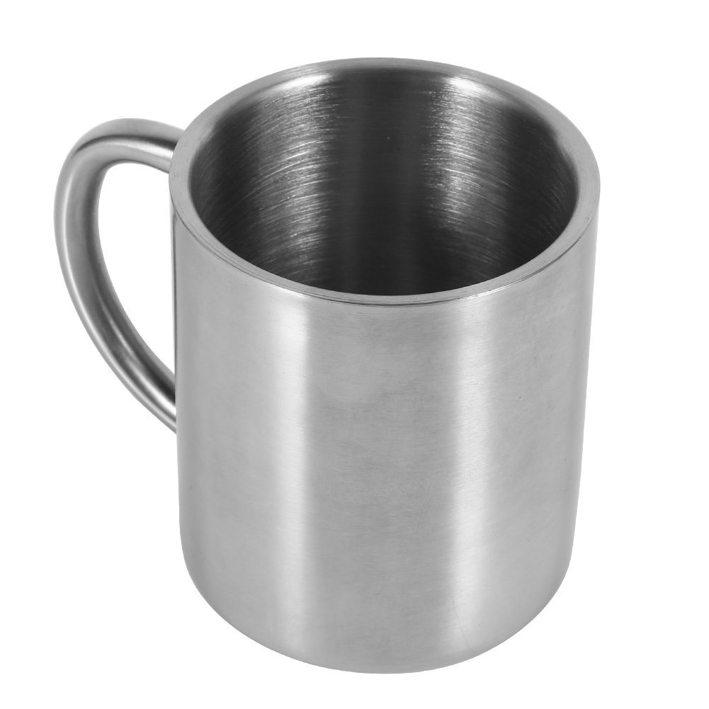 Stainless Steel Travel Coffee Mug with Handle - 7.5oz (220ml) Double Wall Insulated Cup for Hot & Cold Drinks - BPA Free, Shatterproof Camping Mug for Kids & Adults - Perfect for Hiking, Office & Outdoor Adventures