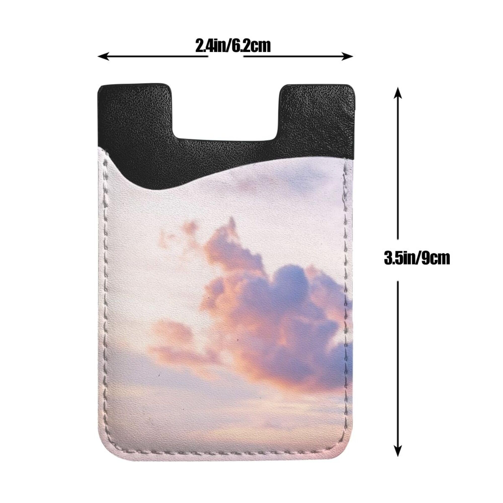 Custom Personalized Stick-On Phone Card Holder - Credit Card & ID Wallet for Back of Phone - Add Your Photo/Logo/Text (Black) - Perfect for Hands-Free Shopping, Travel & Everyday Convenience