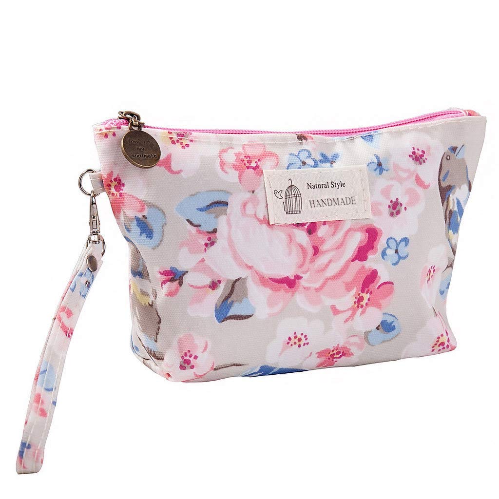 Waterproof Cosmetic Bag for Women - Cute Printed Travel Makeup Organizer with Washable Storage Case | Perfect for Travel, Gym, and Daily Use