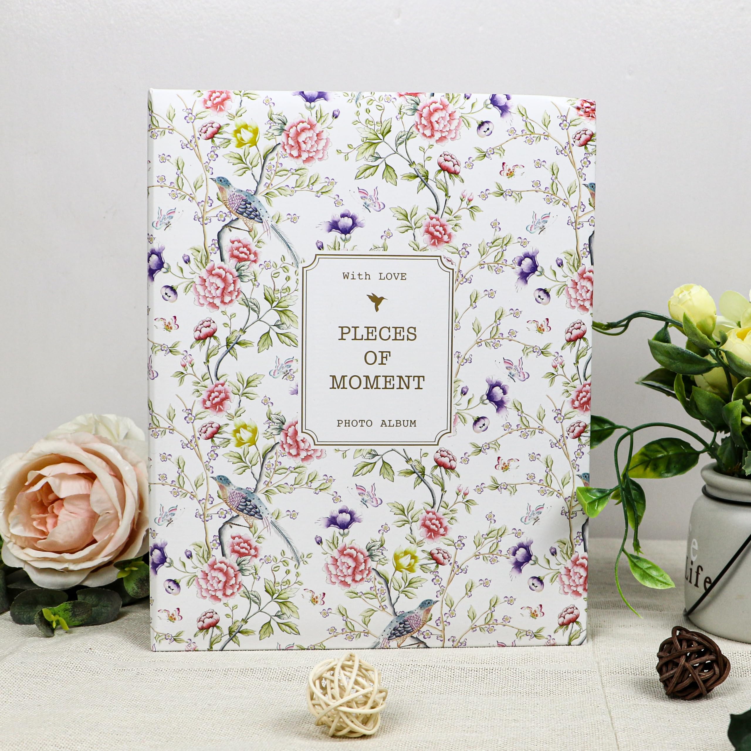 Goldenmemo 10x15 cm Photo Album with 304 Pockets, Horizontal Cover Design for Wedding, Vacation, Baby Family Memories - Perfect for Scrapbooking and Gift Giving (Orange)