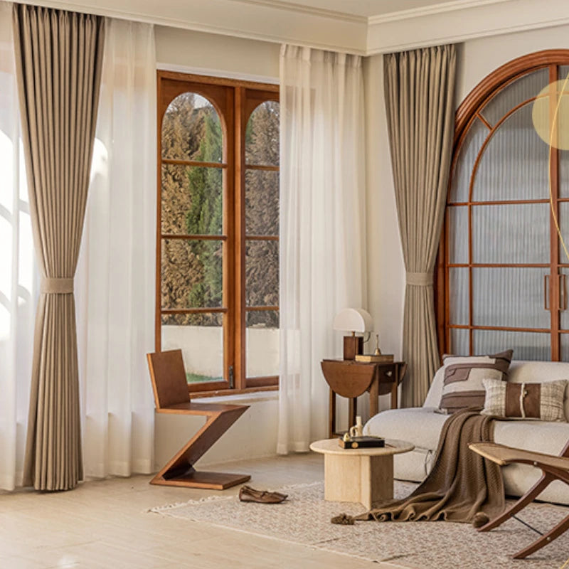 Claire Polyester Wavy Pattern Curtain Swatch - Elegant Window Treatment for Living Room, Bedroom & Home Decor