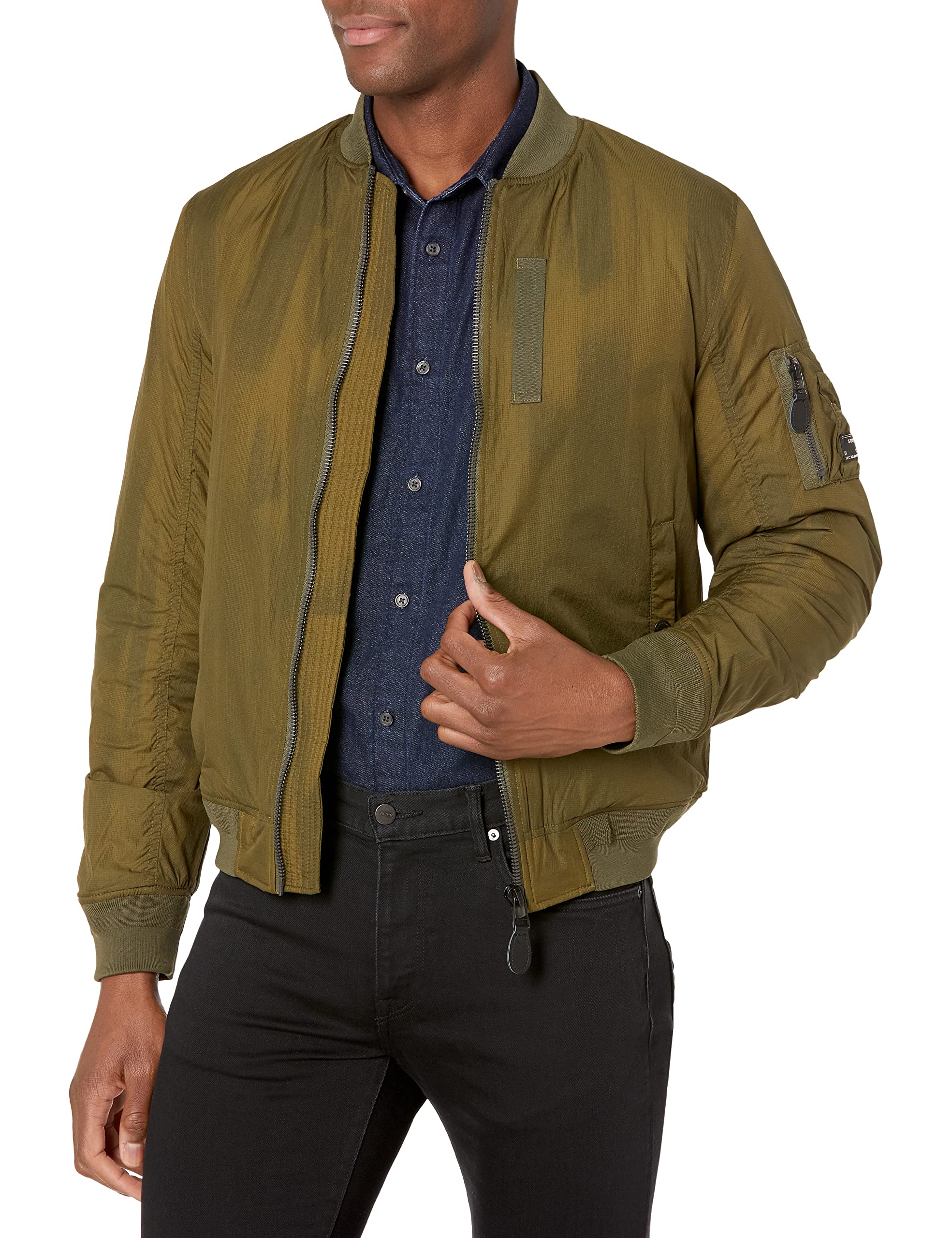 Superdry Men's Military MA1 Bomber Jacket - Lightweight Relaxed Fit with Recycled Padding for Casual Wear & Outdoor Activities