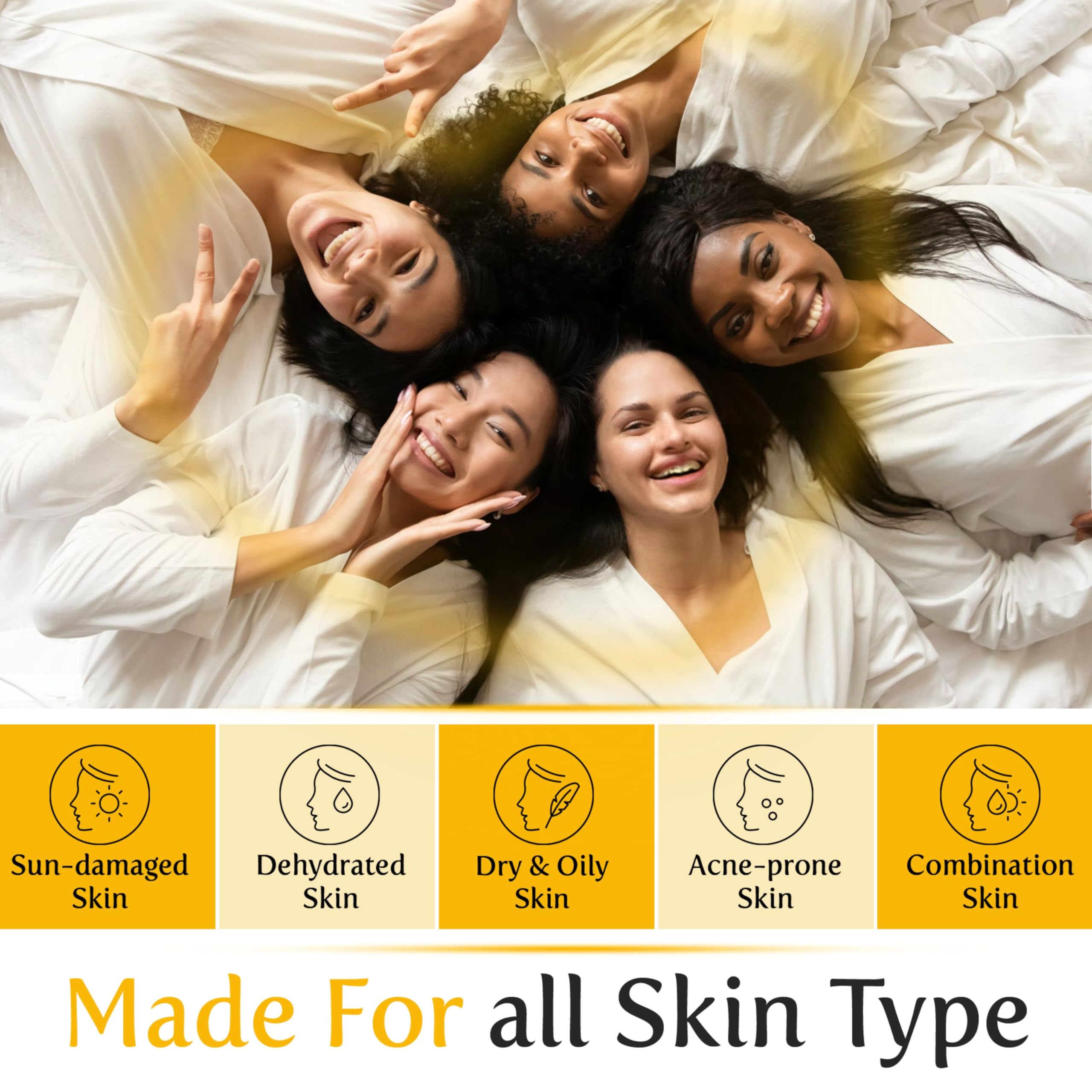 20% Vitamin C Serum with Hyaluronic Acid & Retinol - Brightening Face Serum for Dark Spots, Anti-Aging & Acne - Hydrates Skin with Vitamin E & Amino Acids - Perfect for Daily Skincare Routine & Nighttime Treatment