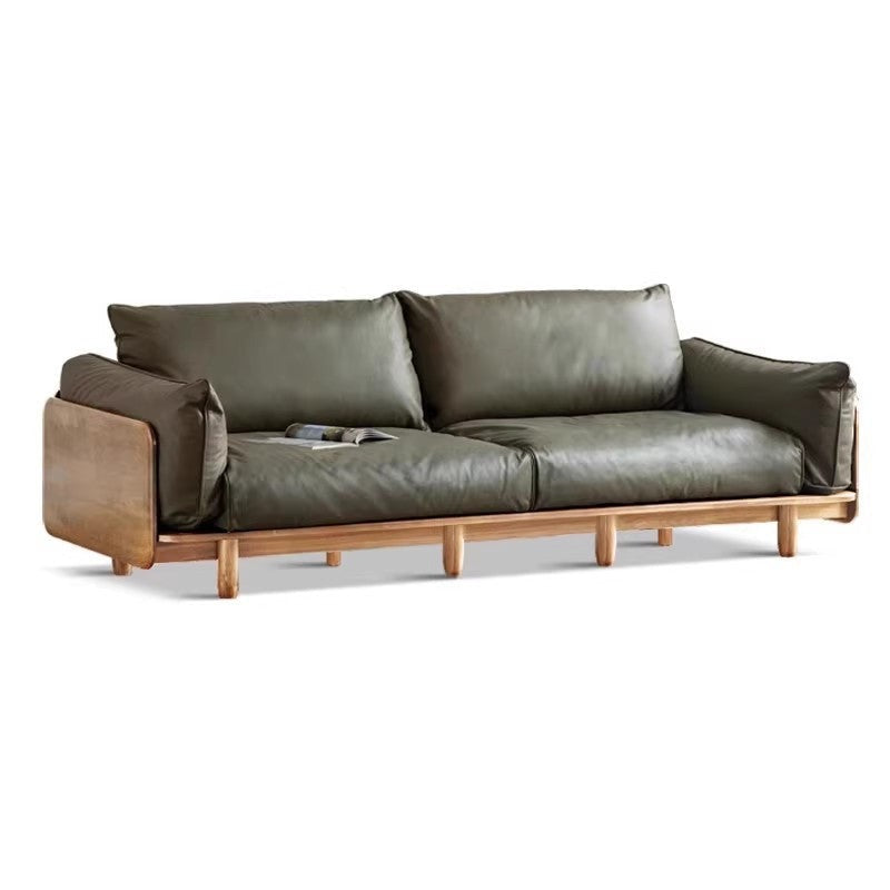 105.5x37.4x26 inch / 268x90x81сm / Natural wood color / for four people (two colors of genuine leather optional)