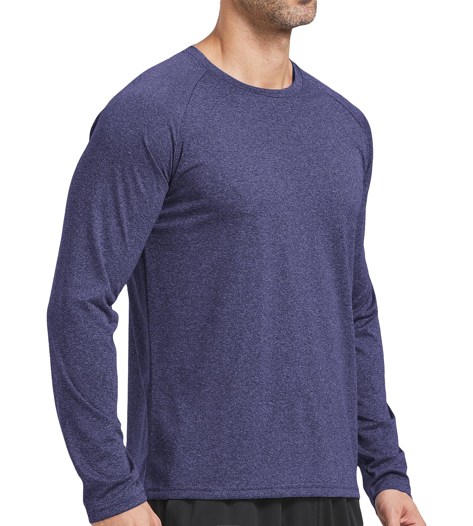 4 Pack Men's Dry Fit Moisture Wicking T-Shirts - Athletic Running Gym Workout Long Sleeve Shirts for Men - Perfect for Sports, Training & Outdoor Activities