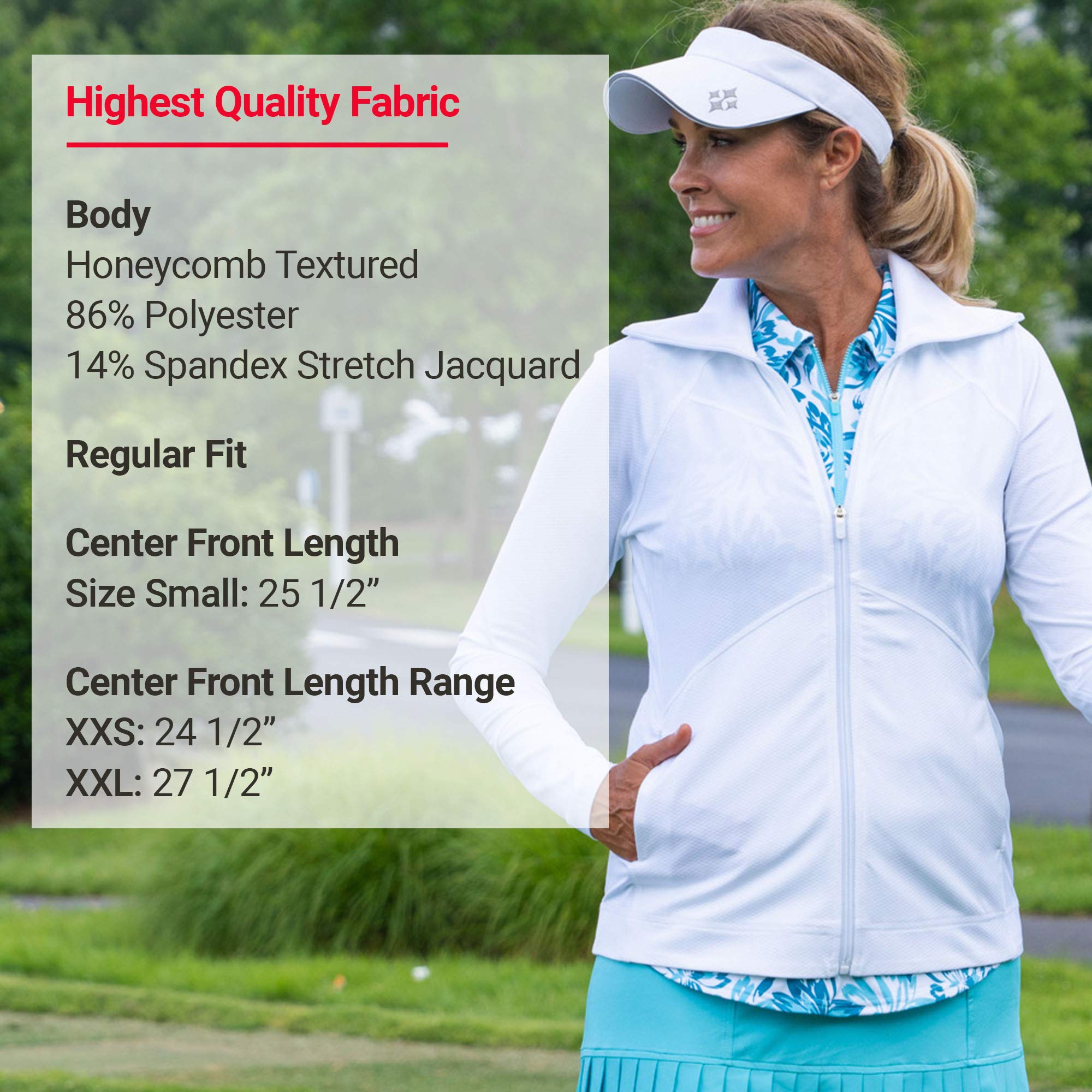 Jofit Women's Lightweight Athletic Jacket - Breathable Golf & Tennis Outerwear for Running, Hiking & Outdoor Sports