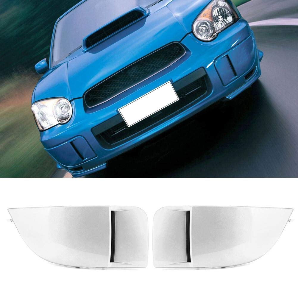 EVGATSAUTO ABS Fog Lamp Bezel for Subaru STI WRX 2004-2005 - Durable Front Fog Light Cover Pair (White) | Perfect for Off-Roading & Night Driving Enhancement