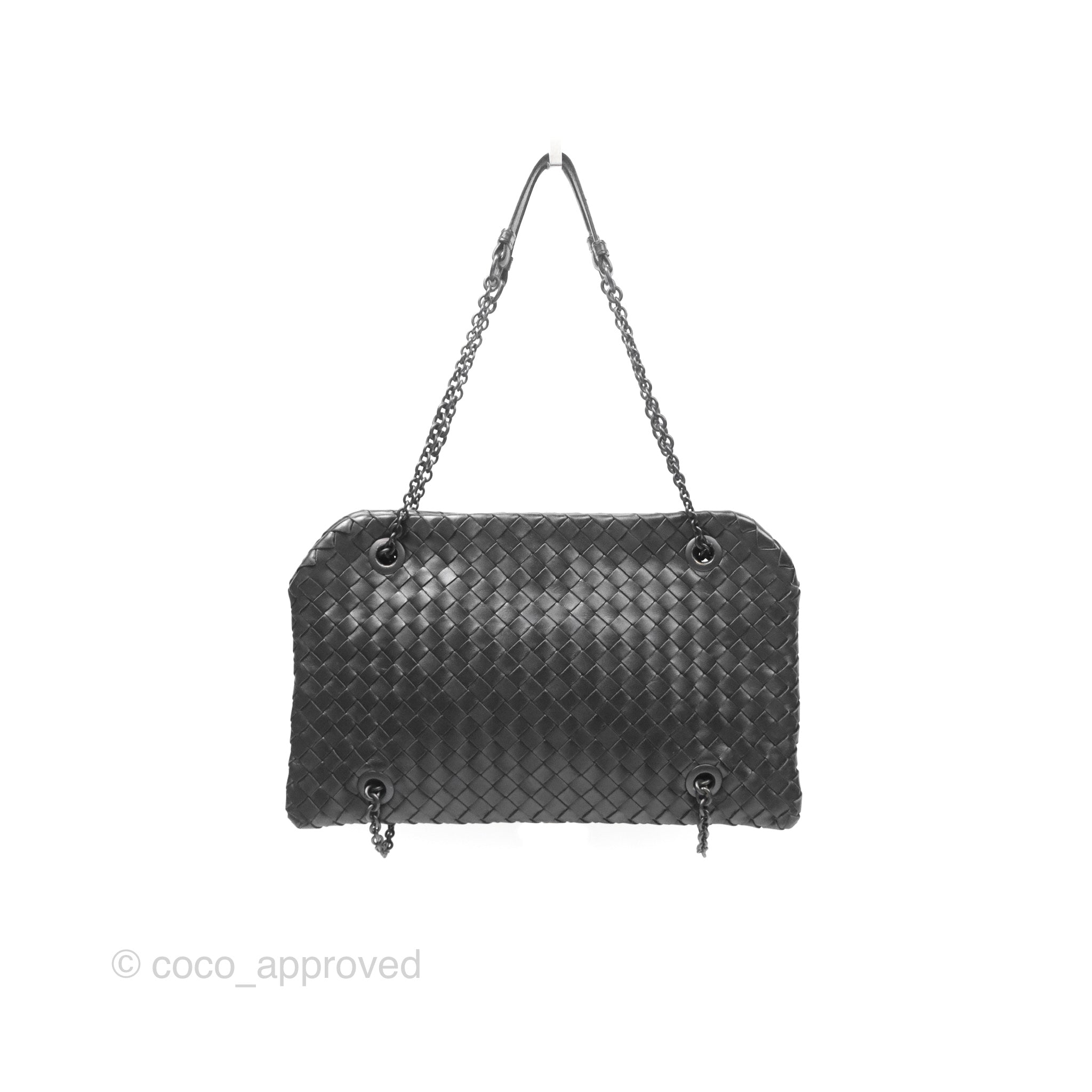 Bottega Veneta Black Leather Shoulder Bag with So Black Hardware - Perfect for Work, Travel & Evening Events