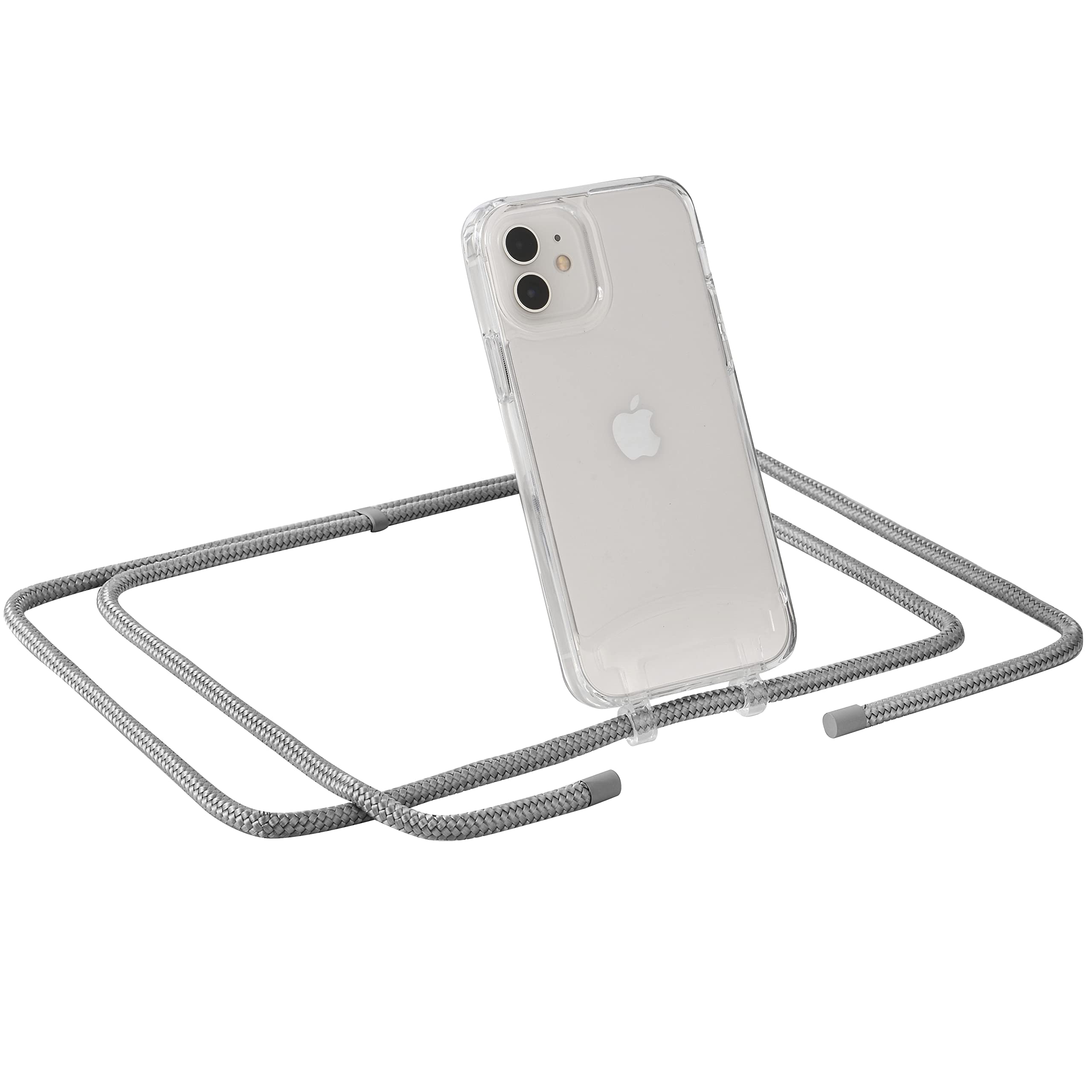 Clear Crossbody Phone Case for iPhone 12 Pro Max with Detachable Lanyard - 2-in-1 Protective iPhone Cover with Shock Absorption & Adjustable Strap - Perfect for Travel, Shopping & Hands-Free Convenience