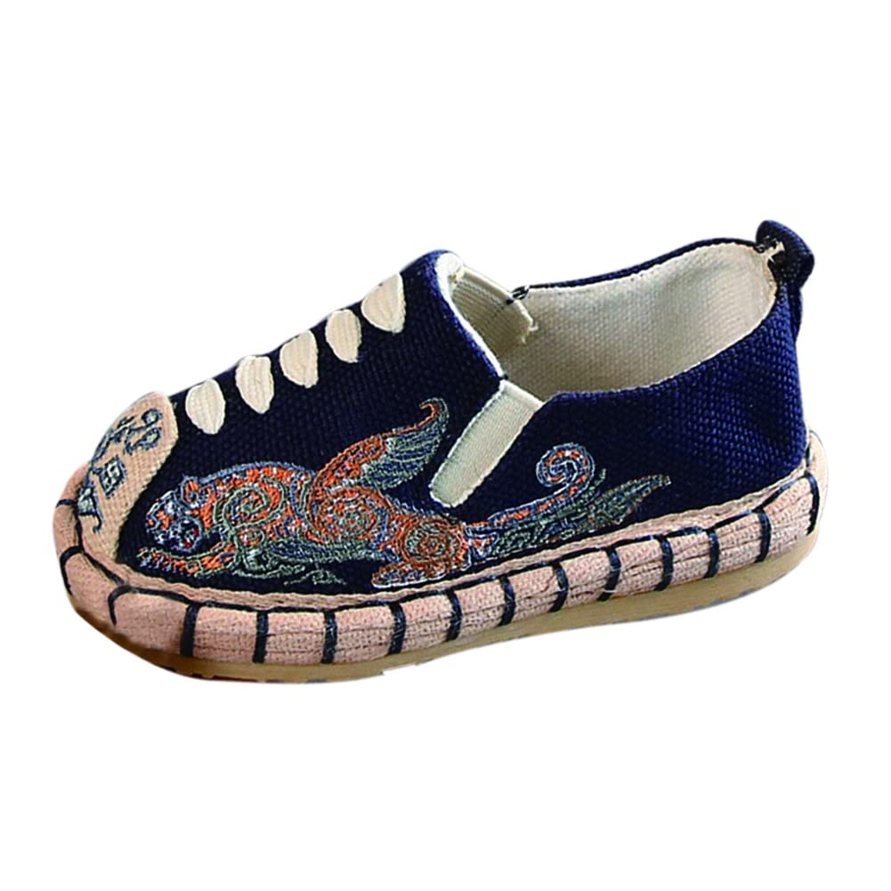GYUANLAI Traditional Chinese Hanfu Shoes for Girls - Embroidered Cloth Shoes for Kids, Comfortable & Stylish - Perfect for Cultural Events, Cosplay, and Daily Wear