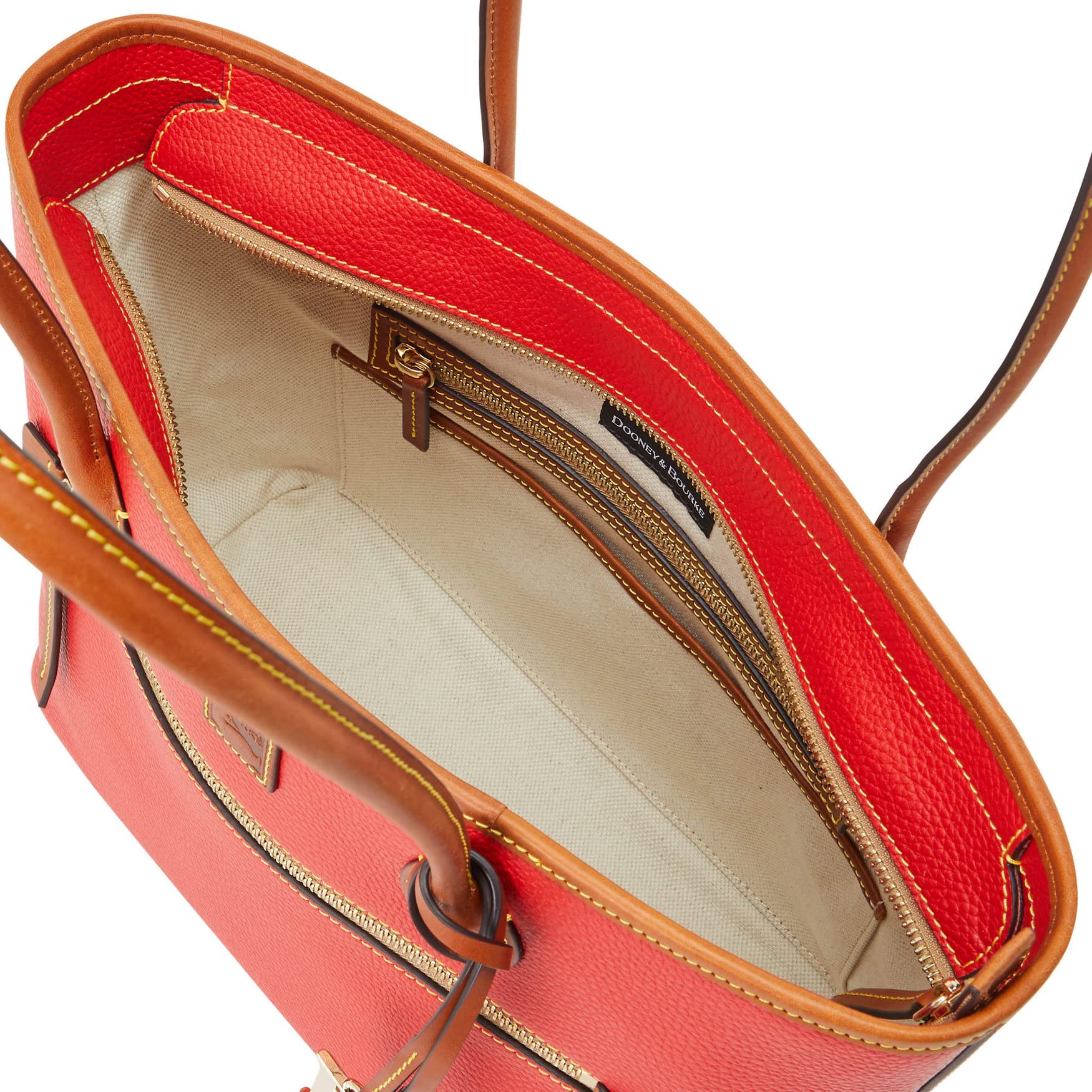 Dooney & Bourke Large Pebble Grain Leather Tote Bag for Women - Zipper Closure & Adjustable Long Shoulder Straps - Perfect for Work, Travel & Everyday Use