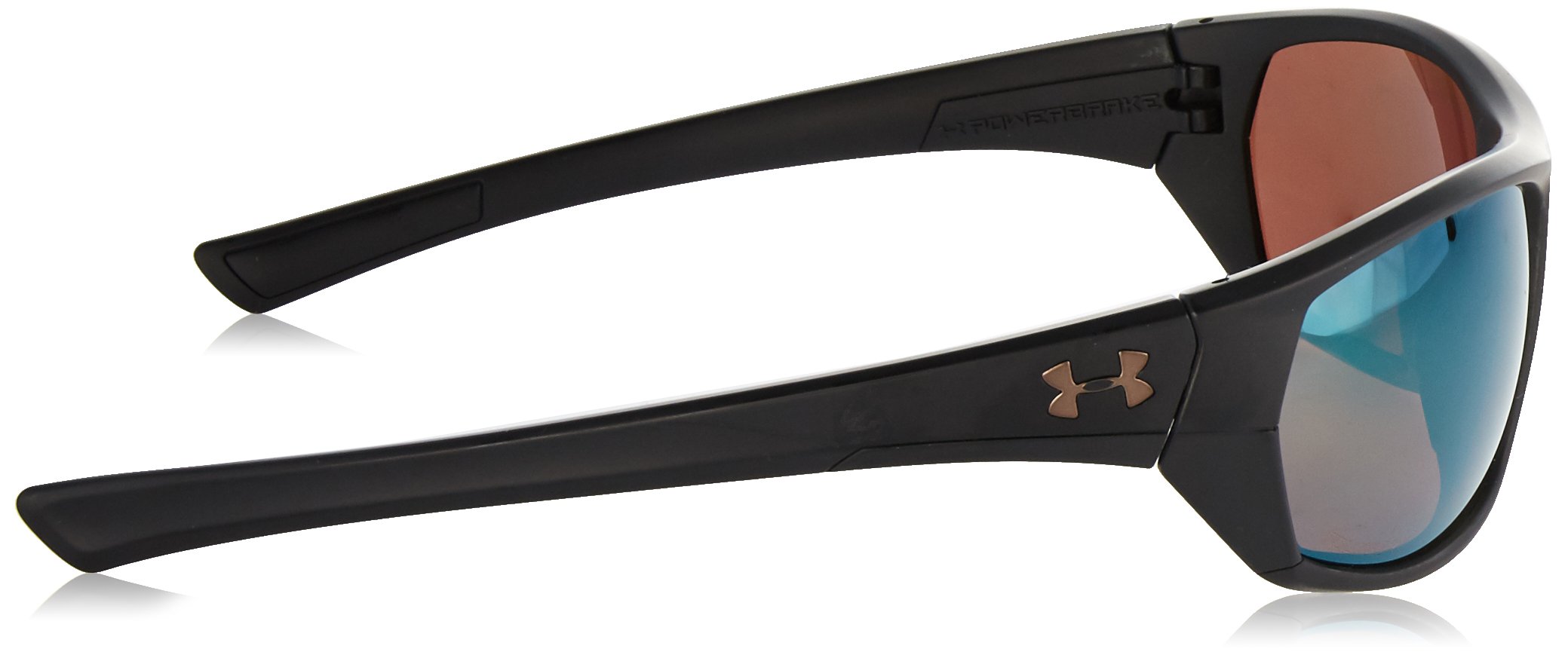 Under Armour Powerbrake Wrap Sunglasses - Rectangular Frame Sports Sunglasses for Running, Cycling & Outdoor Activities - UV Protection & Anti-Slip Design