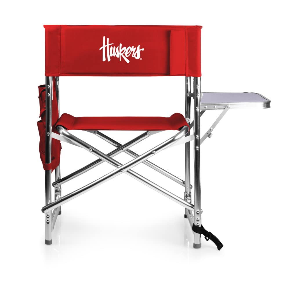 PICNIC TIME NCAA California Bears Folding Sports Chair with Side Table - Portable Beach & Camping Chair for Adults - Perfect for Tailgating, Outdoor Events & Picnics