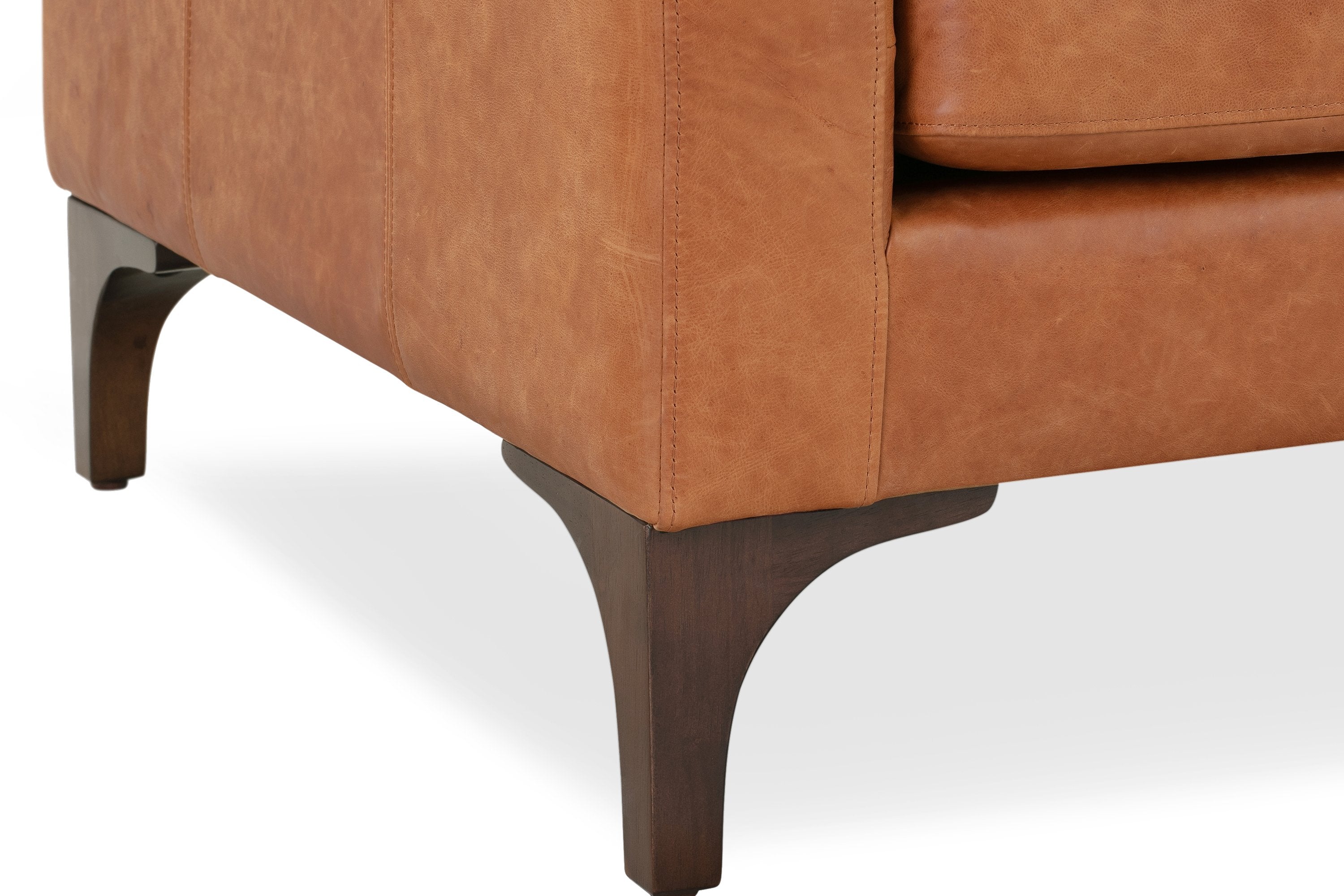 Premium Argan Leather Sofa - Luxurious Genuine Leather Couch for Living Room, Office & Lounge - Modern Comfortable Sectional Sofa for Home Decor