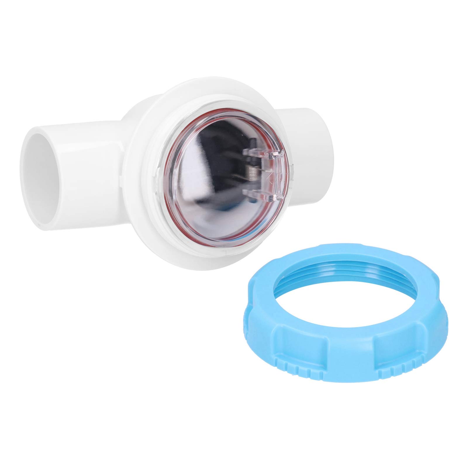 2 Inch Clear Swimming Pool Check Valve - Non Return Backflow Preventer for Pool Pipes | Durable One-Way Valve for Inground & Above Ground Pools, Spas, and Water Filtration Systems