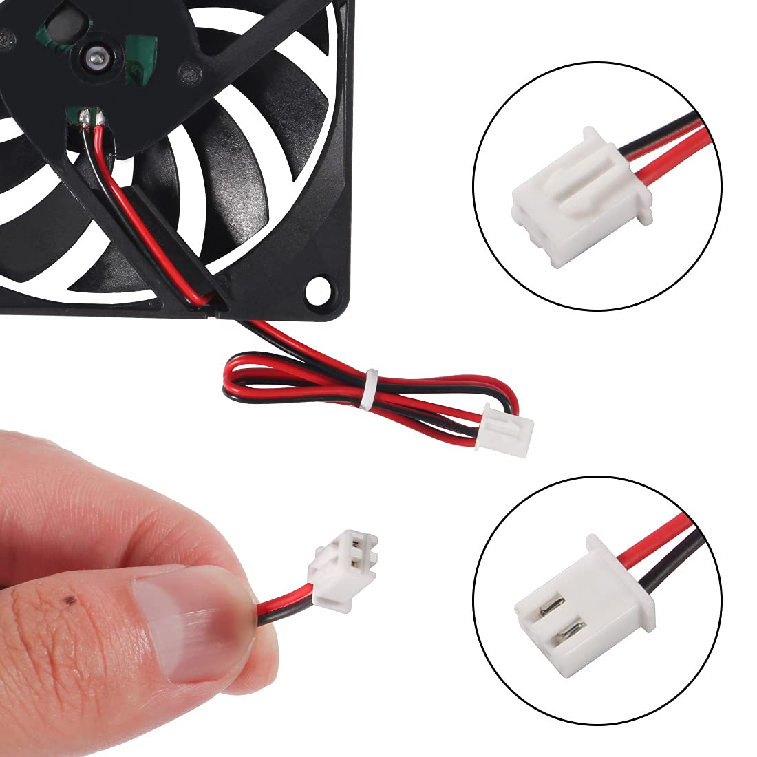 2Pcs DC 12V 8010 Cooling Fan - Dual Ball Bearings 80mm x 10mm Brushless Fan for 3D Printers, PC CPU, Computer Case & Small Heat Dissipation Equipment | High Performance Cooling Solution for Electronics & DIY Projects