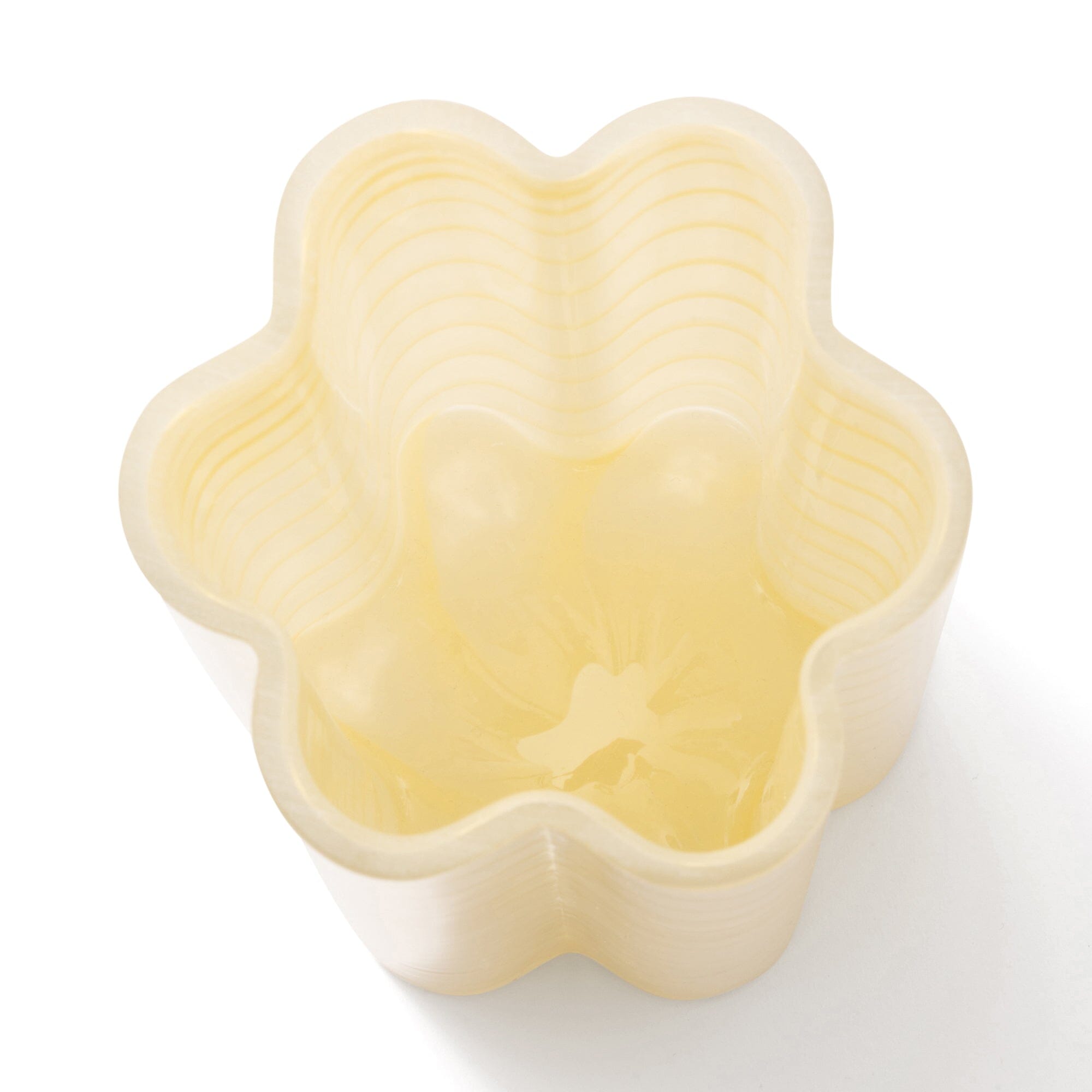 Light Yellow Floral Stripe Vase - Elegant Home Decor for Living Room, Dining Table & Wedding Centerpieces
