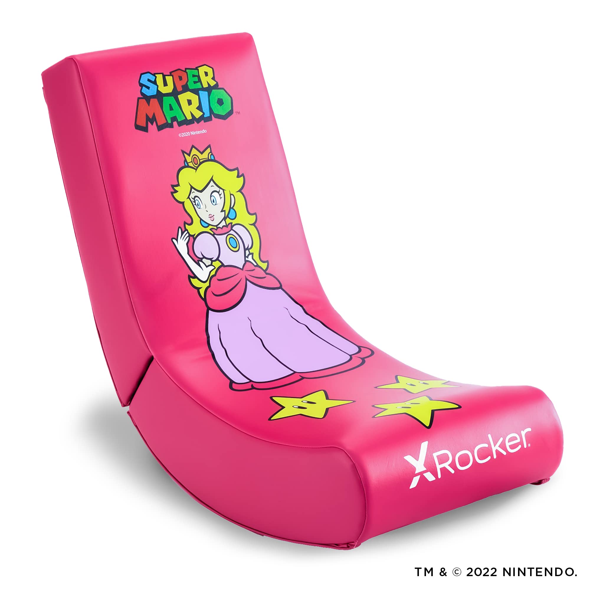 X Rocker Nintendo Video Gaming Chair for Kids 5-17 - Floor Rocker with Mario, Bowser, Peach & Luigi Designs - Perfect Gifts for Teen Gamers, Boys & Girls - Ideal for Bedroom, Game Room & Movie Nights