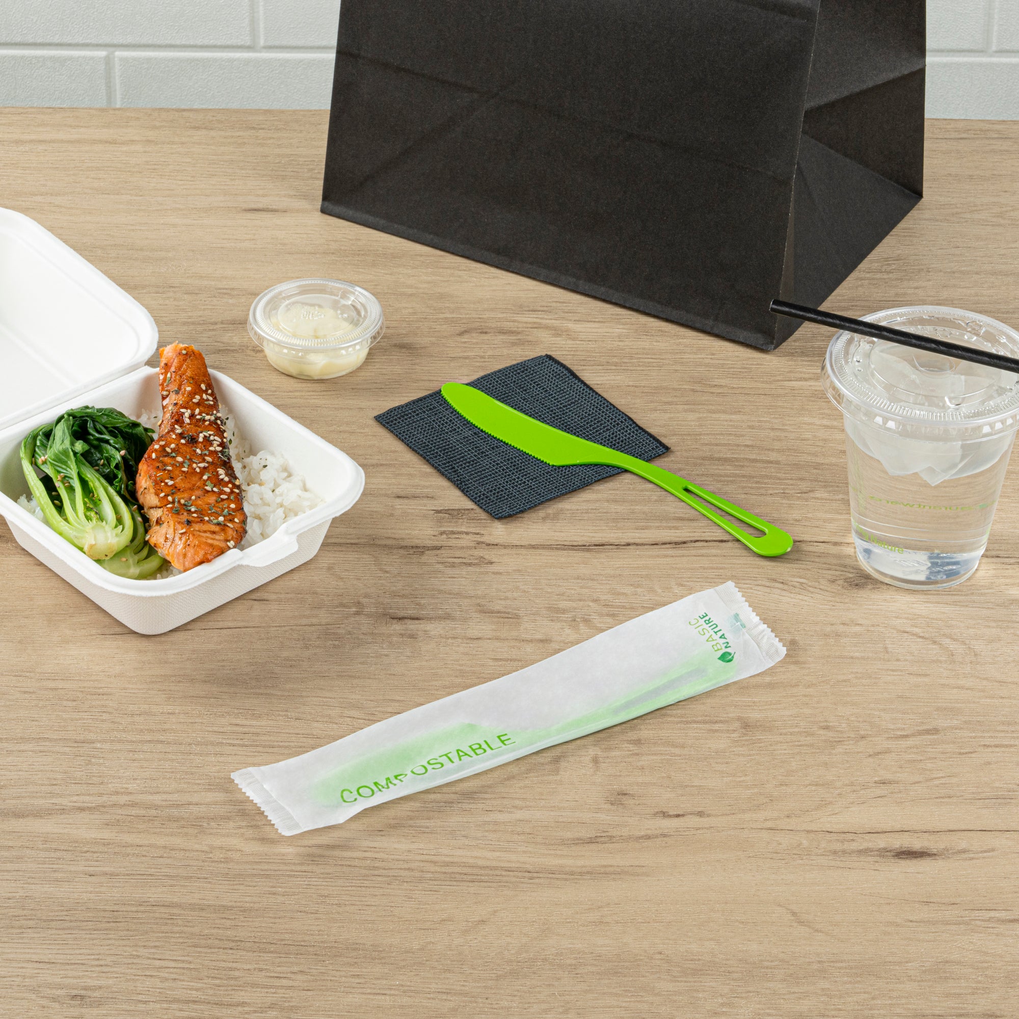 Eco-Friendly Compostable CPLA Plastic Knives - 250 Count Box | Heat Resistant & Biodegradable Cutlery for Parties, Picnics & Outdoor Events