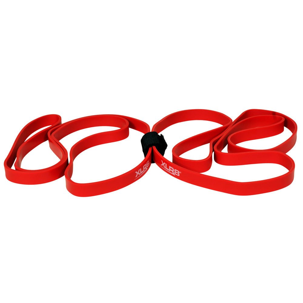 XLR8 Strength Band Level 2 - 1.9cm Red Resistance Band for Home Workouts, Physical Therapy & Fitness Training | Durable Latex Exercise Bands for Muscle Building, Stretching & Rehabilitation