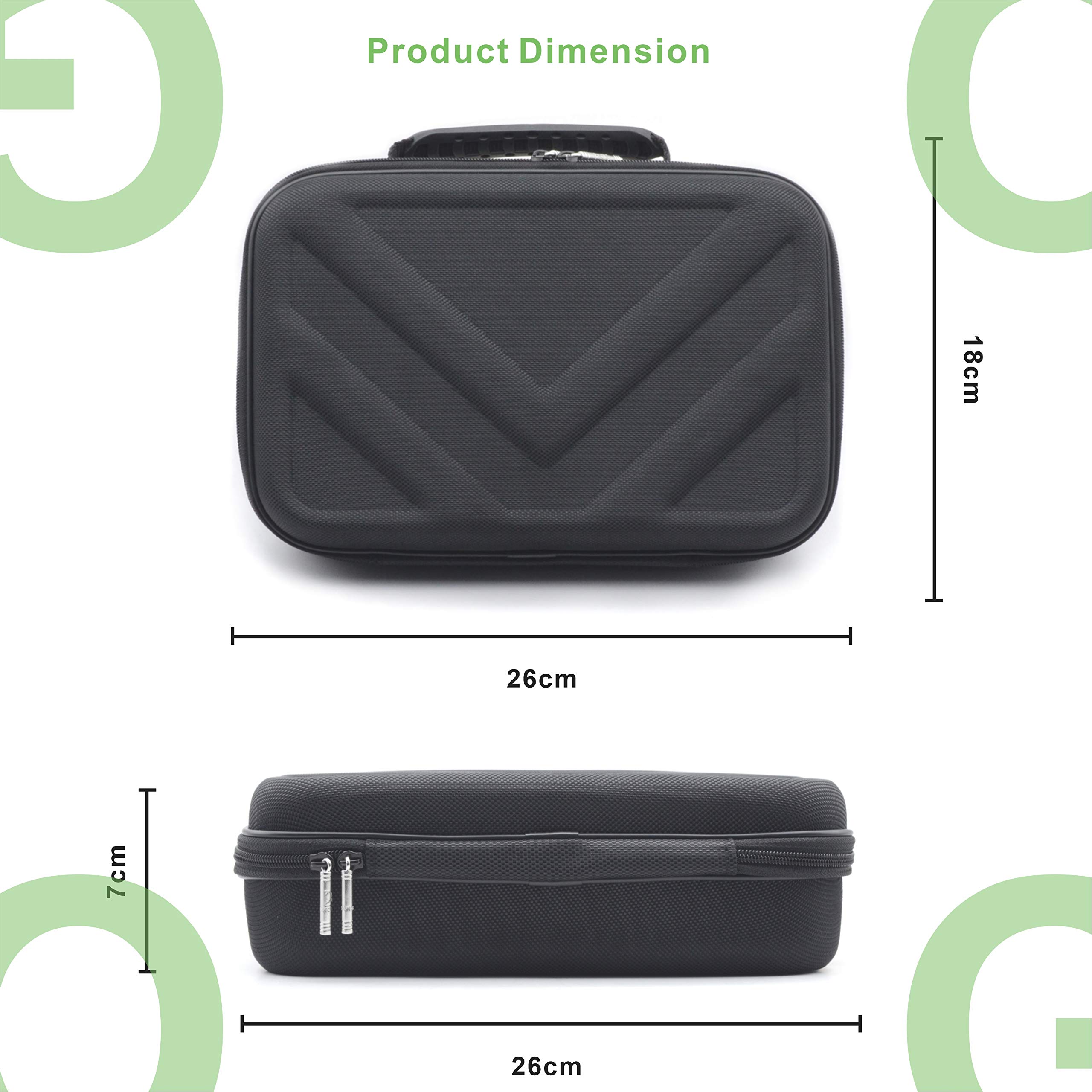 Hypervolt GO Case - Waterproof, Scratch-Resistant & Shockproof Protective Storage Bag for Hypervolt GO Massager + 2 Accessories - Perfect for Travel, Gym & Outdoor Fitness Activities