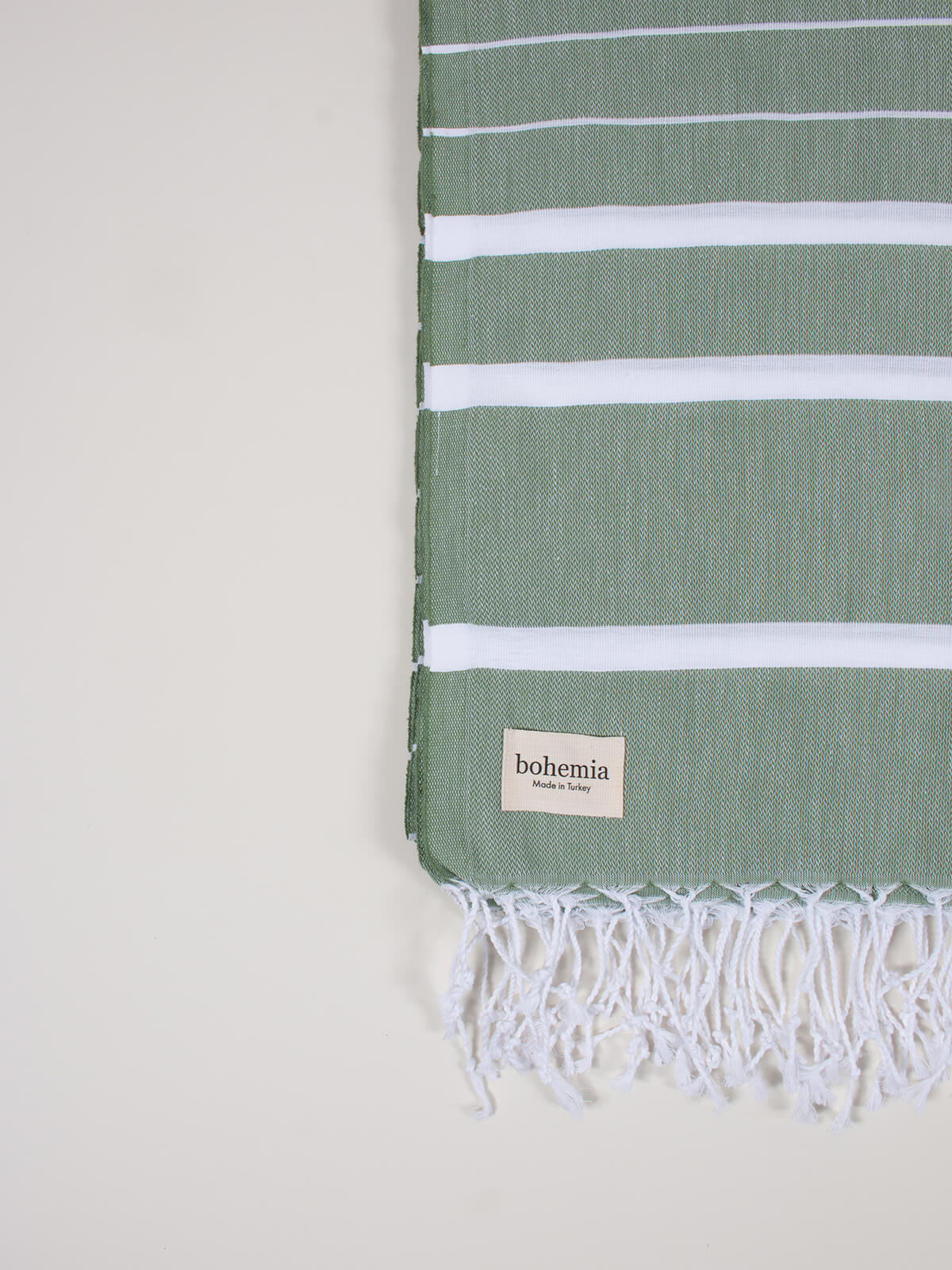 Premium Ibiza Summer Hammam Towel - 100% Cotton Turkish Peshtemal, Olive Green - Perfect for Beach, Pool, Yoga & Spa Use