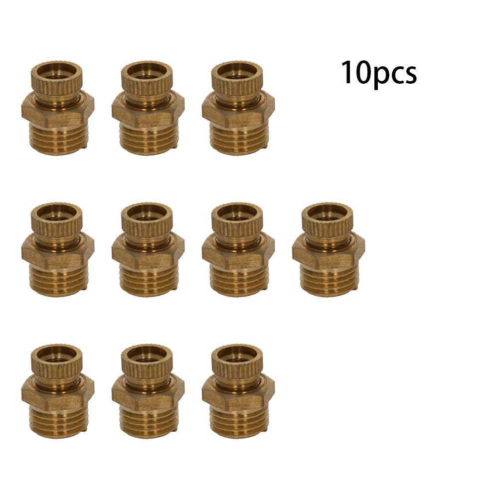 10Pcs Brass Air Compressor Drain Valve 1/4