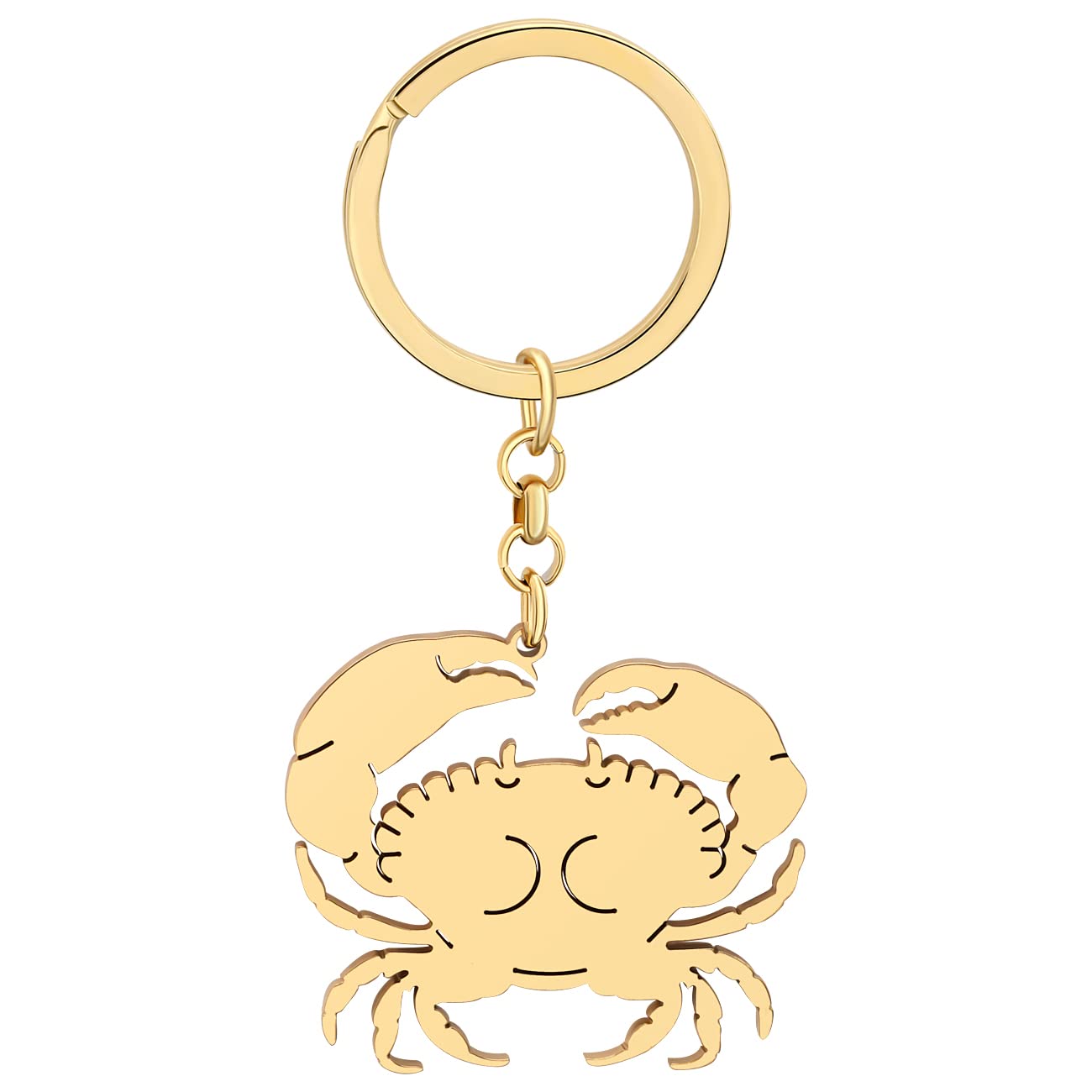 DOWAY Enamel Crab Keychain - Ocean Themed Pendant for Purse, Handbag, Car Keys - Unique Gift for Beach Lovers & Sea Enthusiasts - Perfect for Summer Accessories, Travel Souvenirs & Everyday Carry