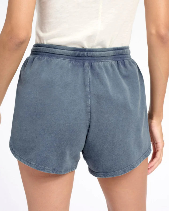Anthena Women's Shorts - Ink Blue High Waist Casual Athletic Running Yoga Workout Shorts for Women - Perfect for Gym, Lounge & Summer Outfits