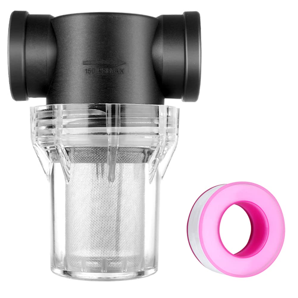 1 Inch Stainless Steel 40Mesh Inline Water Filter Sediment Strainer for Garden Hose, Pressure Washer, RV & Water Pipes - Outdoor Gardening, Car Washing & Home Water Filtration System