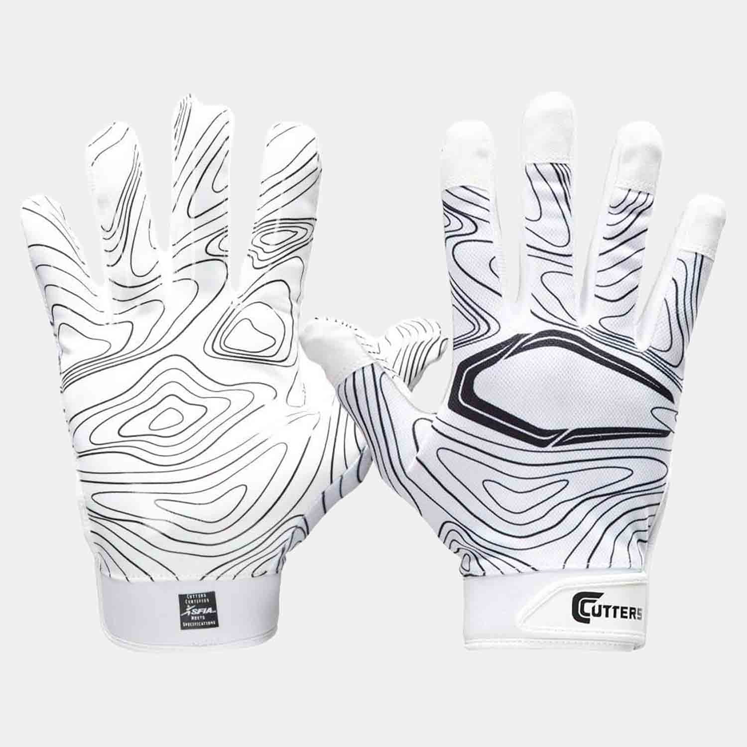 Cutters Game Day Football Gloves - Grip Enhancing Performance Gloves for Football, Training & Outdoor Sports - Perfect for Quarterbacks, Receivers & Athletes
