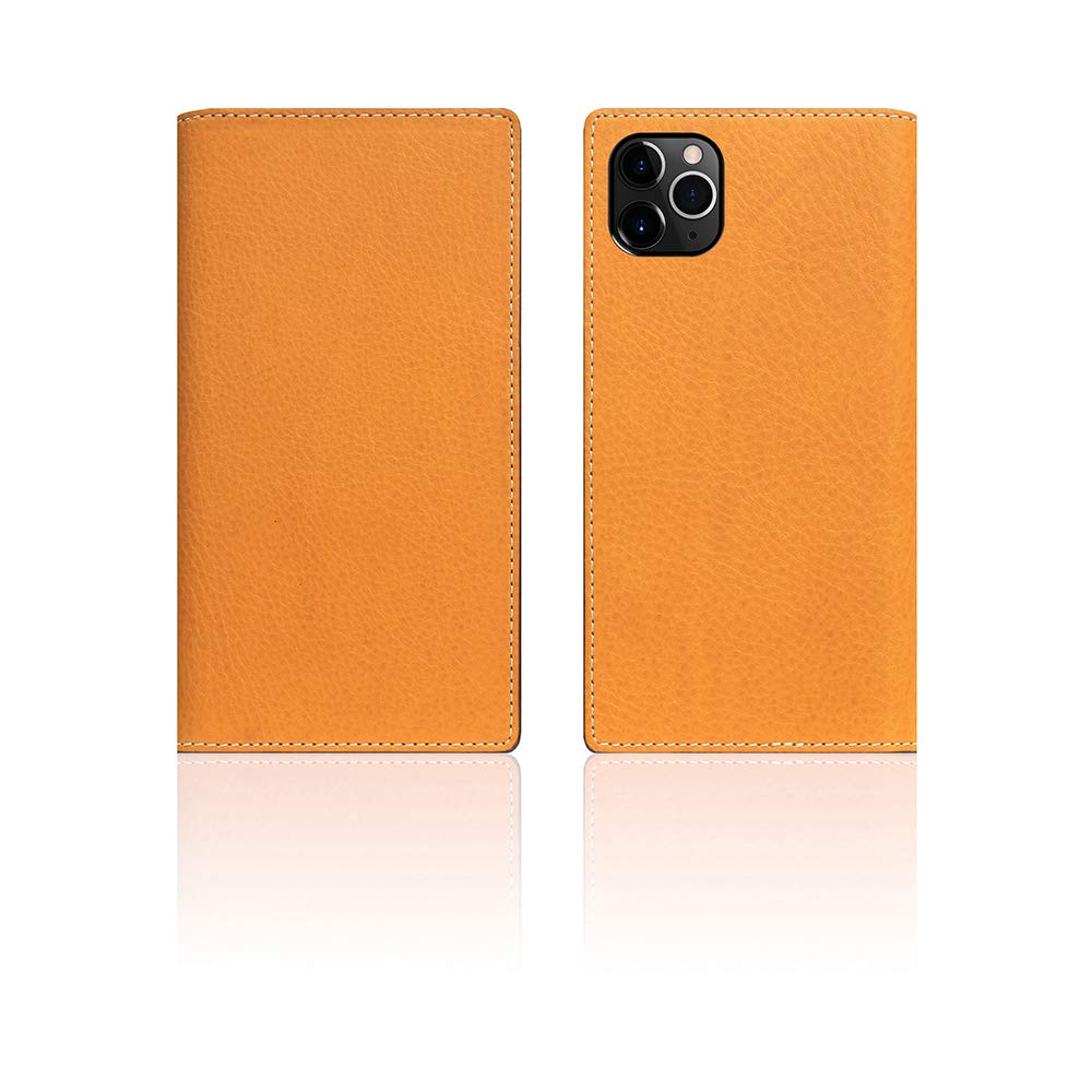 Handcrafted SLG D6 Italian Minerva Box Leather Wallet Case for iPhone 11 Pro - Diary Style with Card Slots & Side Cash Pocket, Premium Gift Box Included (Tan Brown) | Perfect for Everyday Use, Business Travel & Luxury Gifting