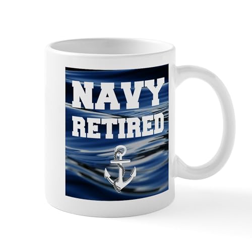 White - Navy Retired Mugs