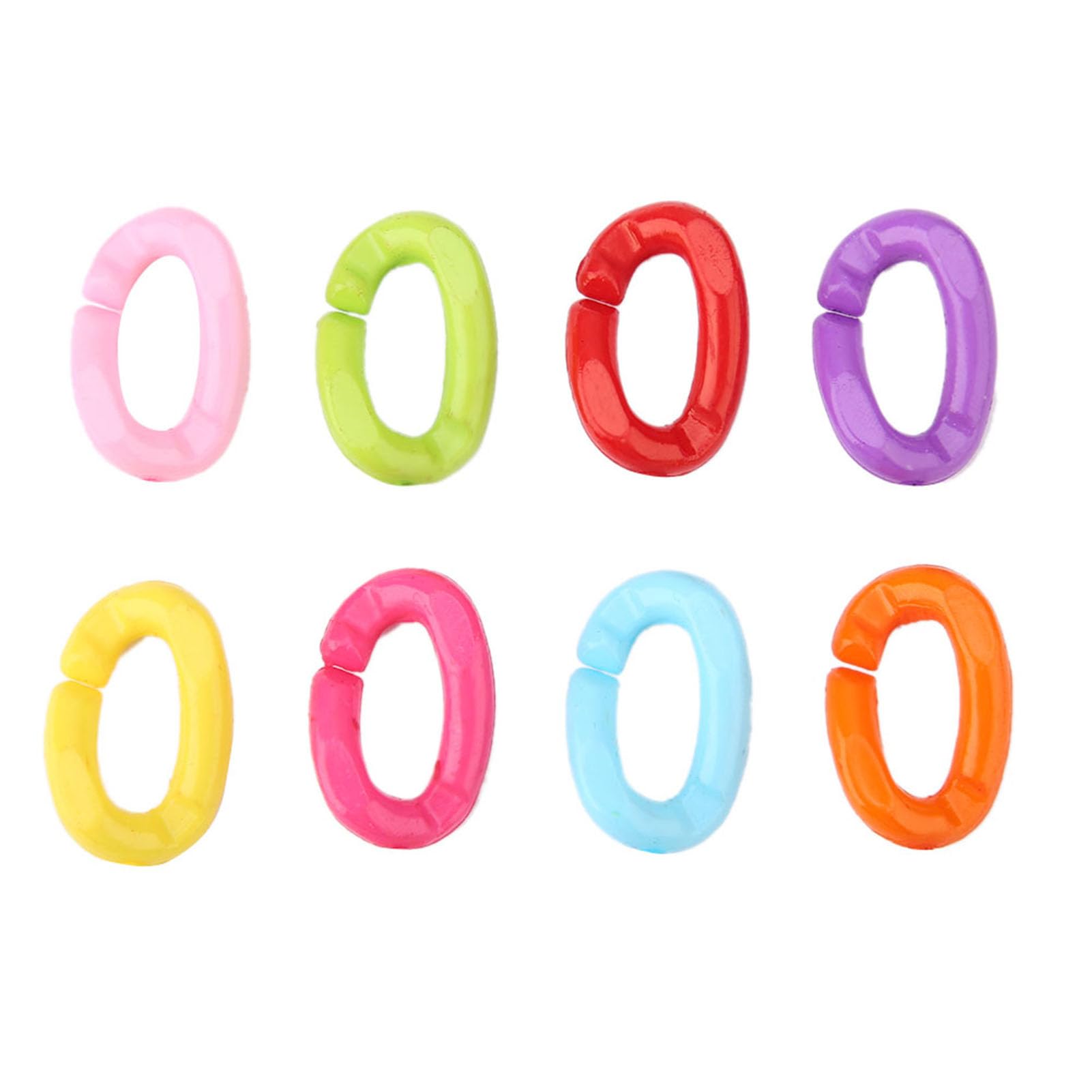 100Pcs Plastic Bird C Clips Hooks Chain Links - Colorful DIY Parrot Toys for Small Pets - Perfect for Cage Accessories, Bird Enrichment & Craft Projects