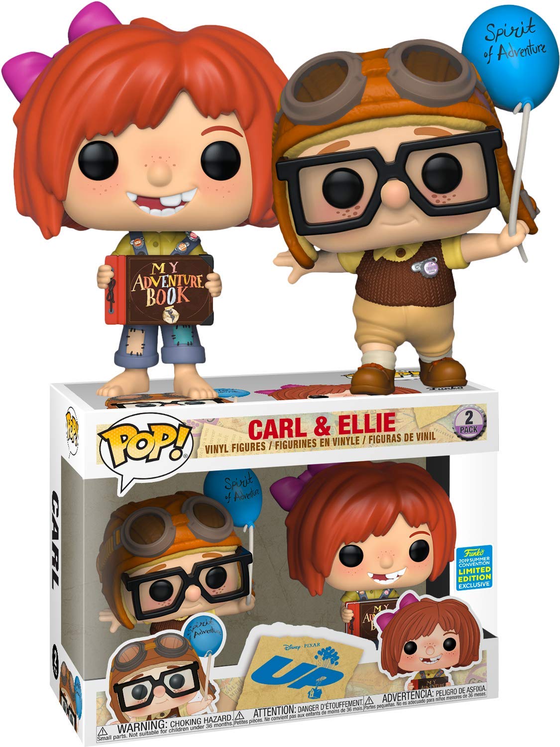 Funko Pop! Disney Up Carl & Ellie Vinyl Figure - 2019 Summer Convention Exclusive Collectible Toy for Disney Fans - Perfect for Display, Gifts, and Disney Movie Memorabilia Collections