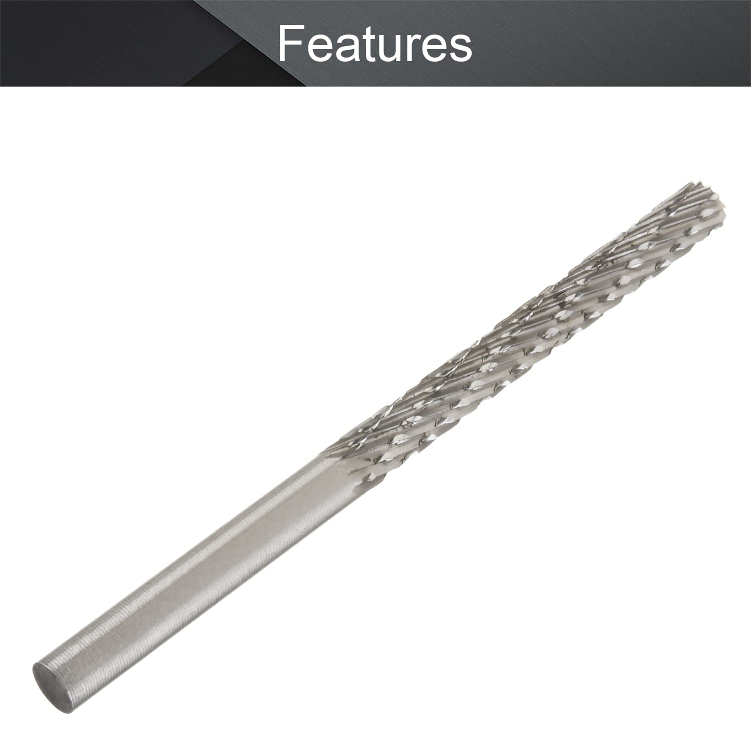 Utoolmart 4mm Shank HSS Double Cut Rotary Files - 2 Pcs Cylinder Shape Rotary Burrs for Wood, Soft Metal Carving & Polishing | Ideal for Die Grinders, Model Engineering & DIY Projects