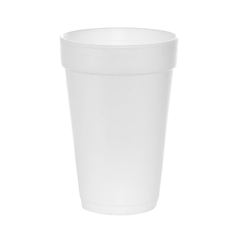 Tezzorio 500-Pack 16 oz White Foam Cups - Insulated Disposable Drinking Cups for Hot & Cold Beverages - Perfect for Coffee, Tea, Parties, Picnics, and Office Use