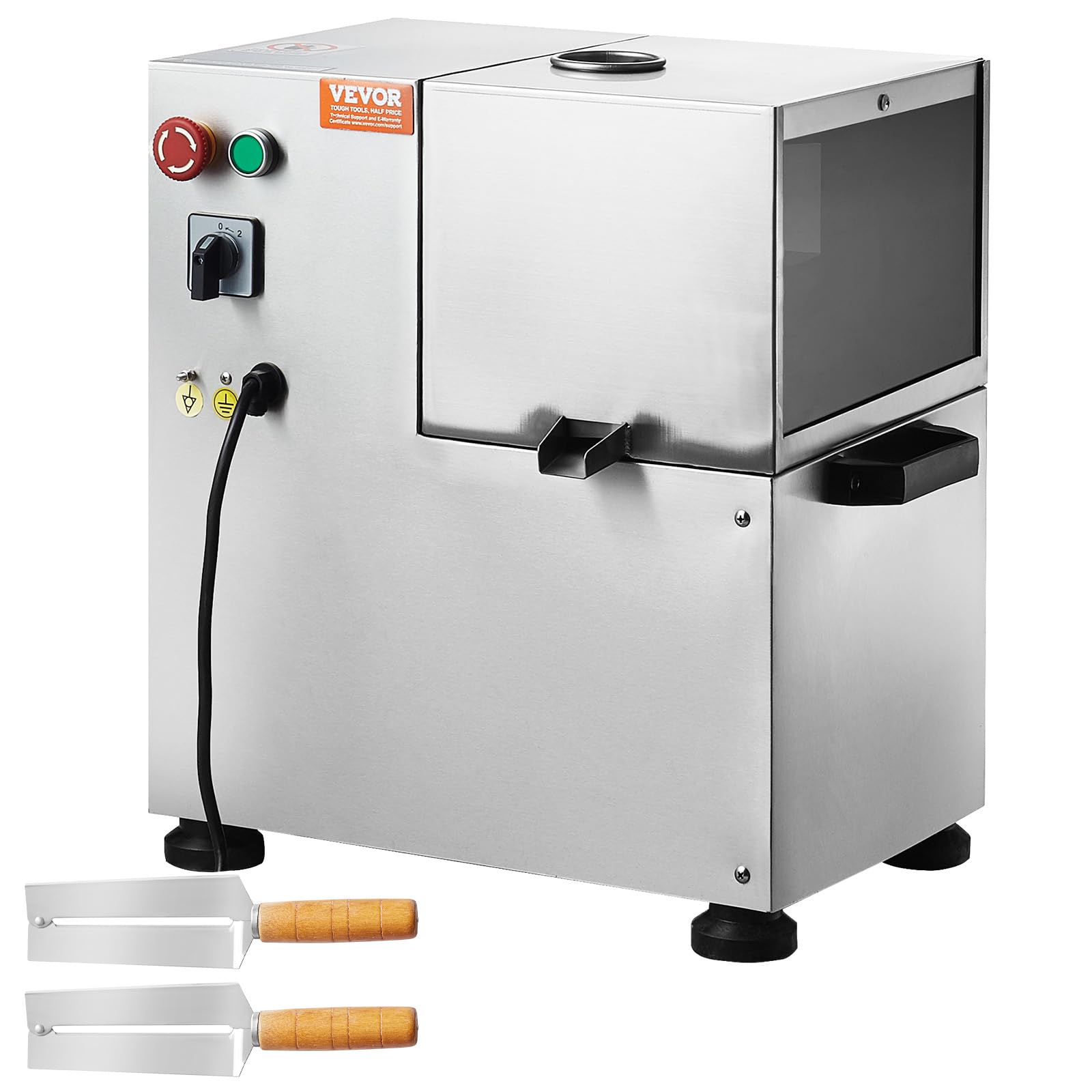 VEVOR 800W Commercial Electric Sugarcane Juicer - 661LBS/H High Capacity with 4 Stainless Steel Rollers & Auto Pressure Adjustment - Perfect for Juice Bars, Restaurants, and Home Use